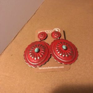 Savannah sevens concho earrings